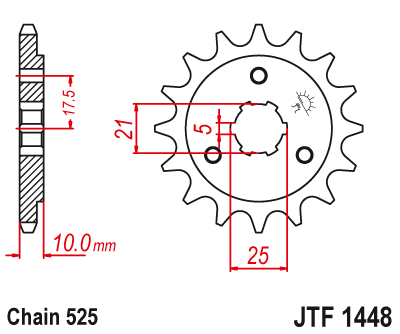 JT SPROCKETS gear wheel JTF1448.15 (206915jt)